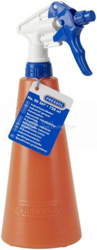 Профессиональный распылитель 750 ml, PE оранжевый, пласт. дюза
