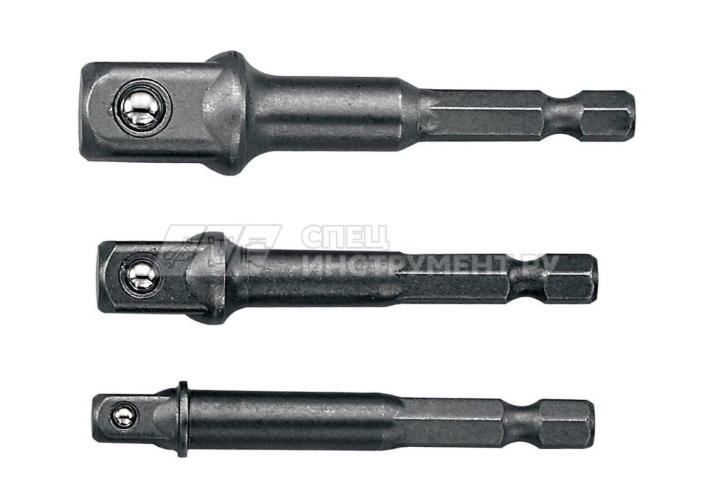 Набор адаптеров 1/2"х73, 3/8"x65, 1/4"х65мм