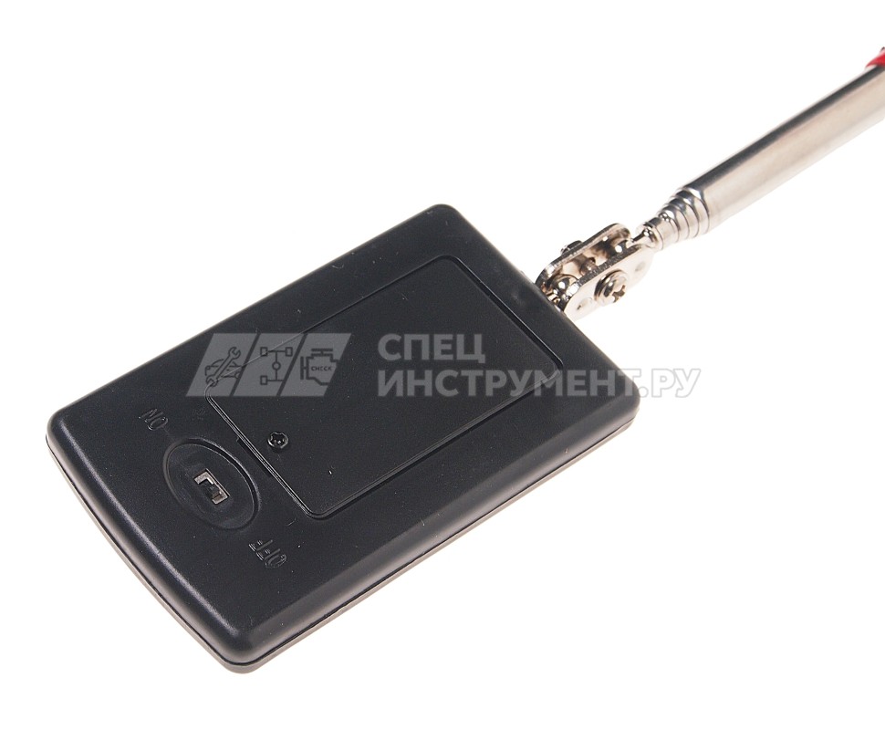 Зеркало ER-53036 телескопическое, прямоугольное, с подсветкой, с мягкой ручкой, длина 87,5см, 41.2х63.5 ЭВРИКА