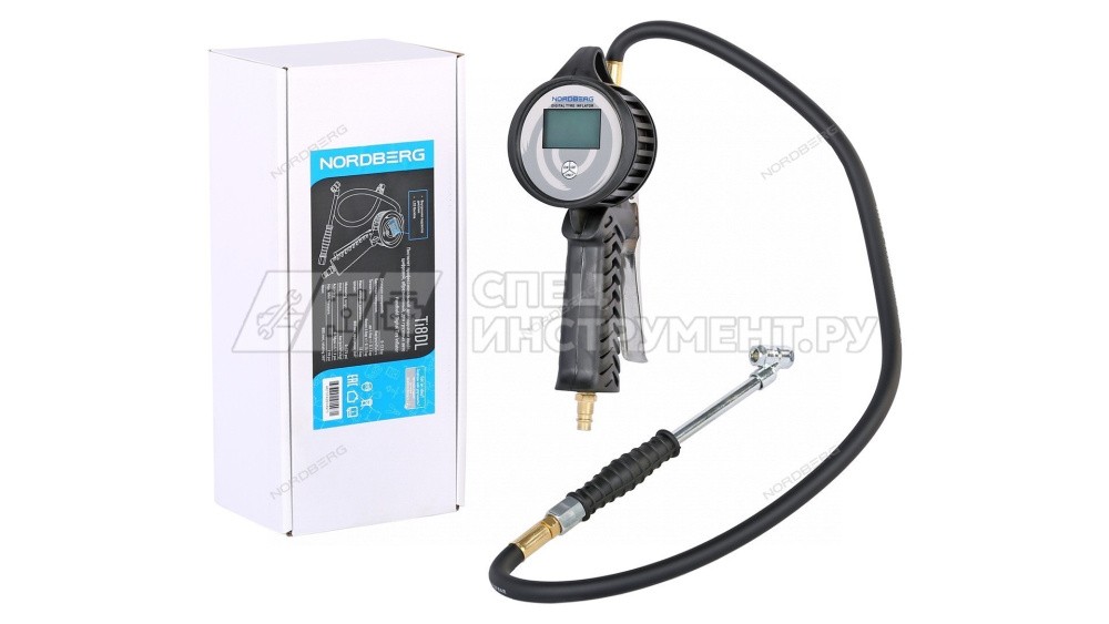 Пистолет профессиональный для подкачки колес, цифровой, обрезиненный, для грузовых авто