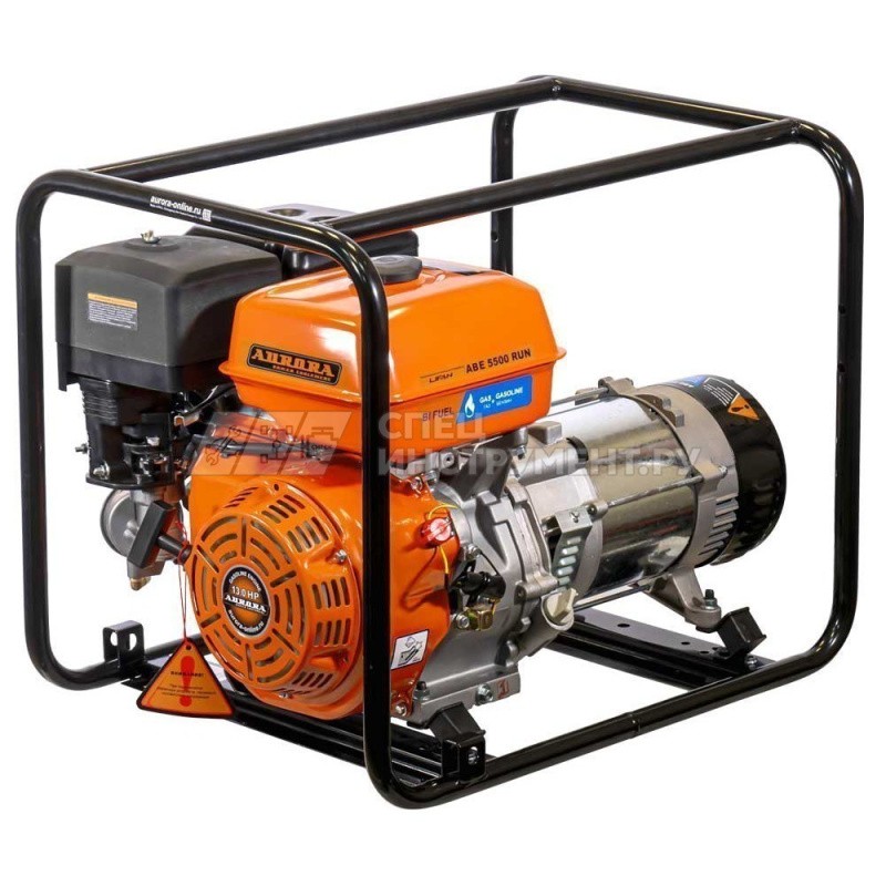 Генератор ABE 5500 RUN (max.5.5кВт, 230В) бензин+газ, увеличенный бак 13л