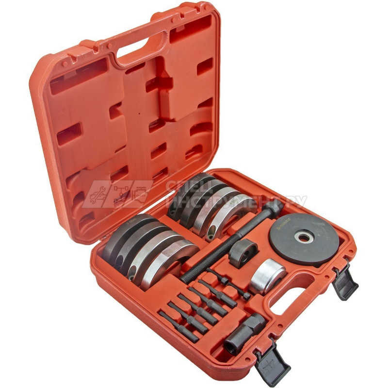 Набор инструментов для замены ступичных подшипников автомобилей группы VAG (O62/66мм)и ступиц диаметр до 72 мм, в кейсе