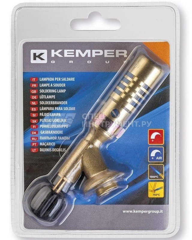 Лампа паяльная газовая  KEMPER   1047 SC (для резьб. бал., регул.под.воздуха)