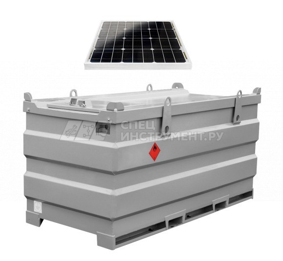 Минизаправка для дизельного топлива 2000л., mobiSTEEL, сталь, на солнечных батареях 30Вт, фильтр