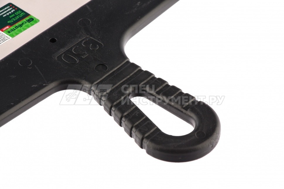 Шпатель из нержавеющей стали, 350 мм, зуб 8х8 мм, пластмассовая ручка