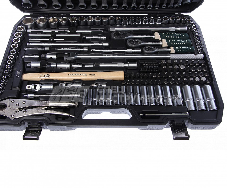 Набор инструментов RF-41802-5: 1/2"&1/4"&3/8"DR с 6-гранными головками 180пр.