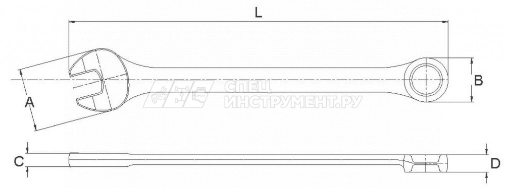 Ключ комбинированный дюймовый 11\16\"