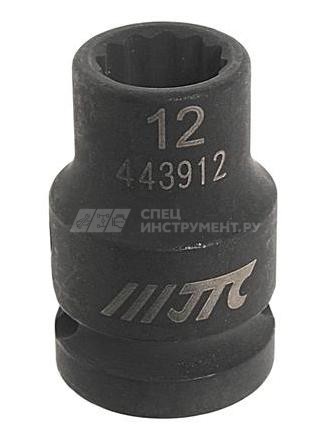 Головка торцевая ударная 12-гранная 1/2" х 12мм, длина 38мм
