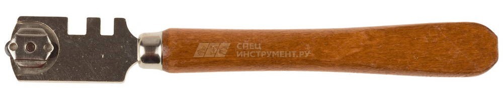Стеклорез ЗУБР "ЭКСПЕРТ", деревянная ручка, 2 ролика