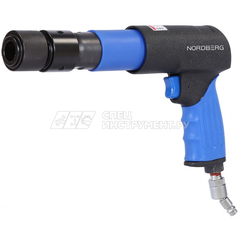 Пневмозубило 250 мм, с комплектом насадок и быстросъемным держателем в кейсе, 20 предметов