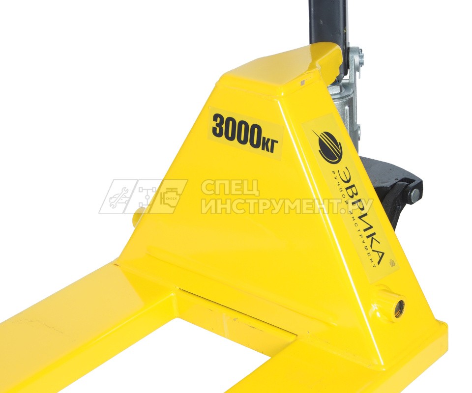 Тележка гидравлическая (рохля) ER-67003 ручная 3т (ручной спуск,длина вил 1200мм,колеса:полиуритан, min 85мм.max 200мм) ЭВРИКА