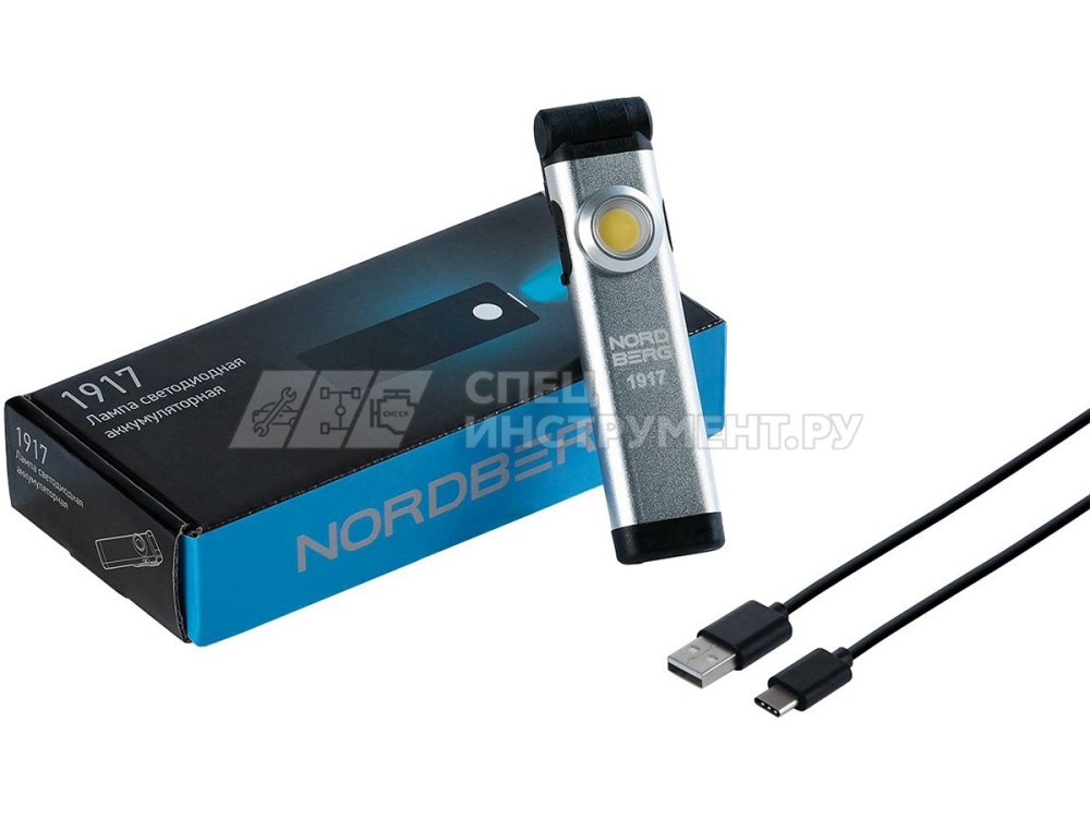 NORDBERG ФОНАРЬ 1917 светодиодный, аккумуляторный, 3,7В (без зарядного уст-ва)