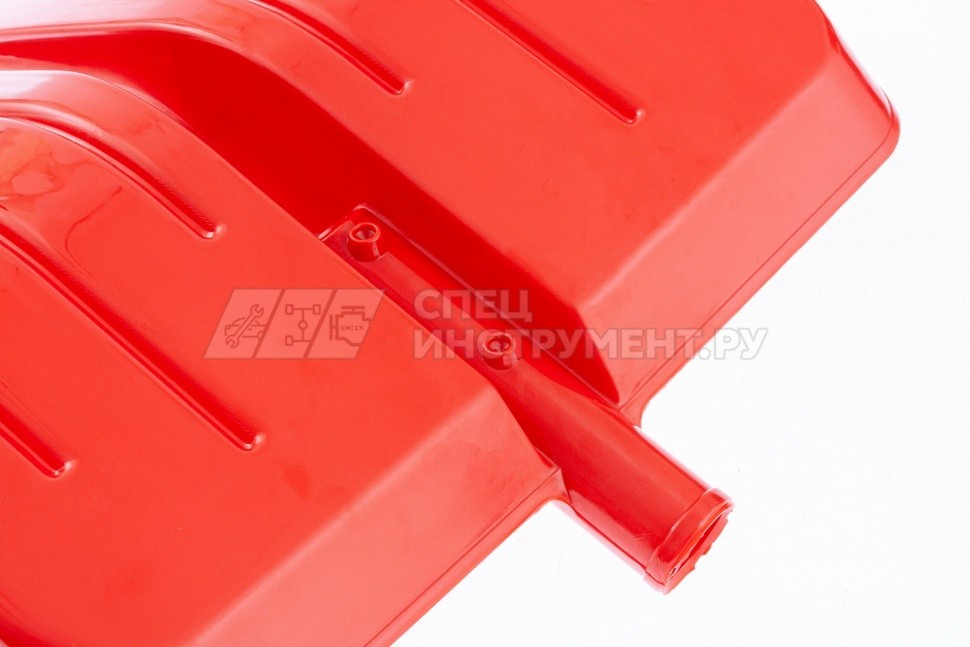 Лопата для уборки снега пластиковая, красная, 400х420 мм, без черенка, Россия// Сибртех