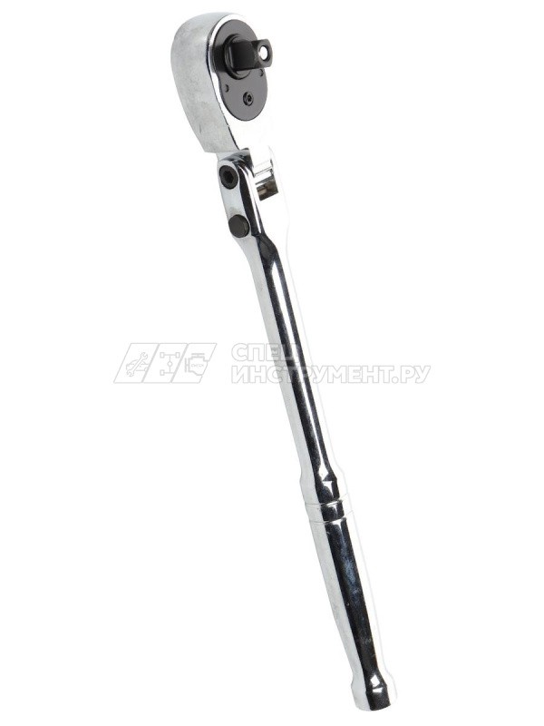 Трещотка 3/8" 72 зуба шарнирная с металлической рукояткой, L-268мм