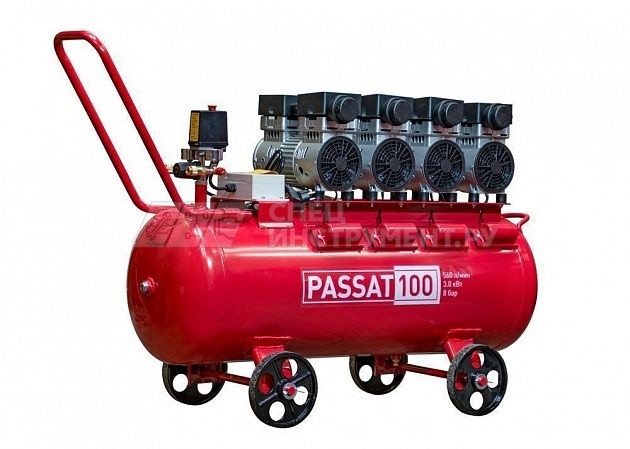 Компрессор PASSAT-100 тихий, без масл. (100л, 560л/мин, 3кВт)