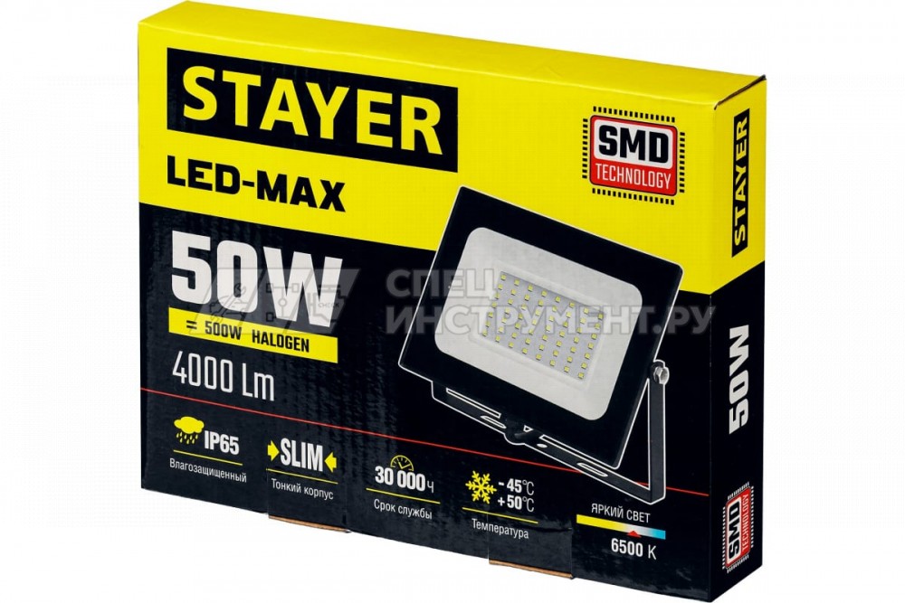 STAYER LED-Max 50 Вт прожектор светодиодный