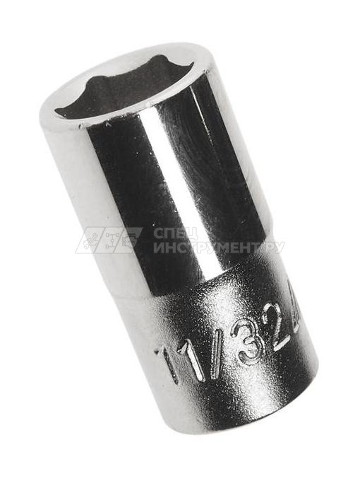 Головка торцевая 6-гранная 1/4" х 11/32", длина 25мм
