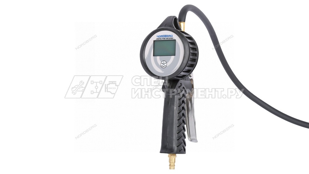 Пистолет профессиональный для подкачки колес, цифровой, обрезиненный, для грузовых авто