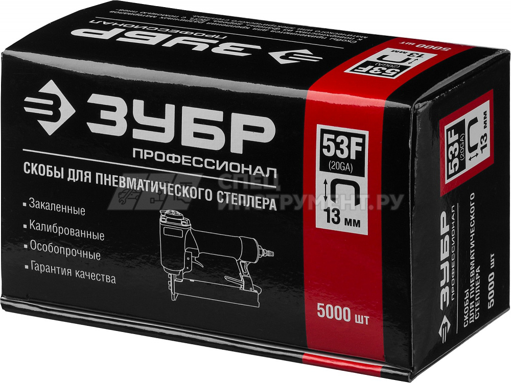 ЗУБР 13  мм скобы для степлера плоские тип 53F, 5000 шт