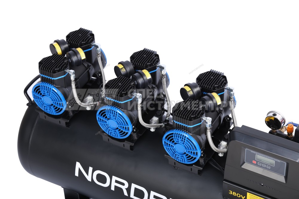 Компрессор безмасляный 380 В, ресивер 160 л, 750 л/мин