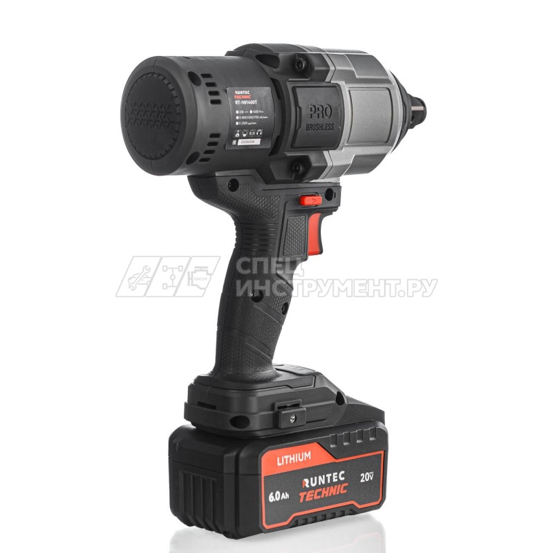 Гайковерт ударный аккумуляторный RUNTEC TECHNIC 3/4", 20В, 2*6Ач, 1400Нм