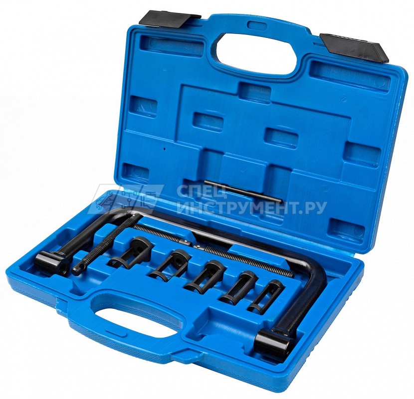 Набор струбцинного рассухаривателя клапанов с насадками, 10 предметов
