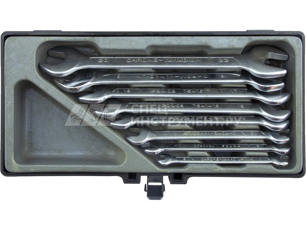 Набор ключей гаечных рожковых 6-22 мм, 8 пр.