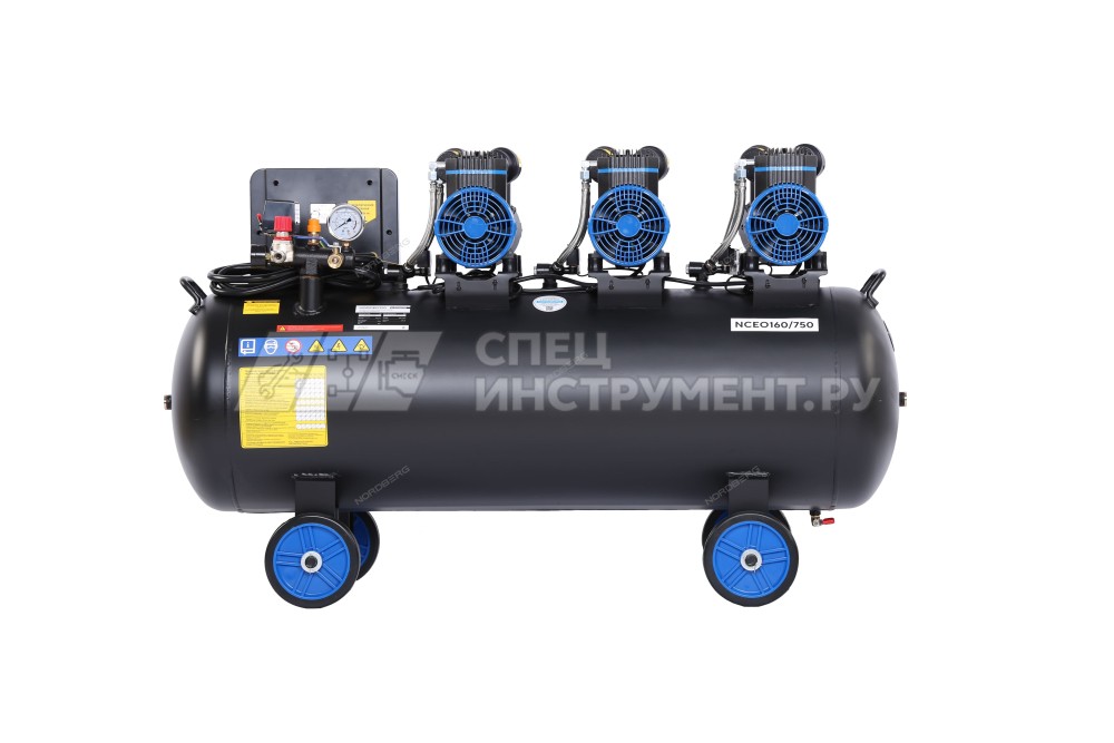 Компрессор безмасляный 380 В, ресивер 160 л, 750 л/мин