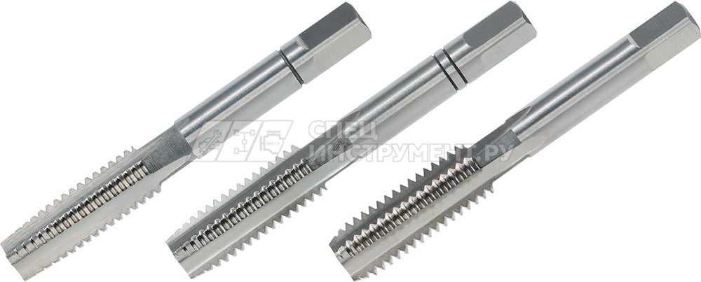 Метчик ручной, комплект 3 шт., UNC 1" x 8 DIN 352 HSS-G