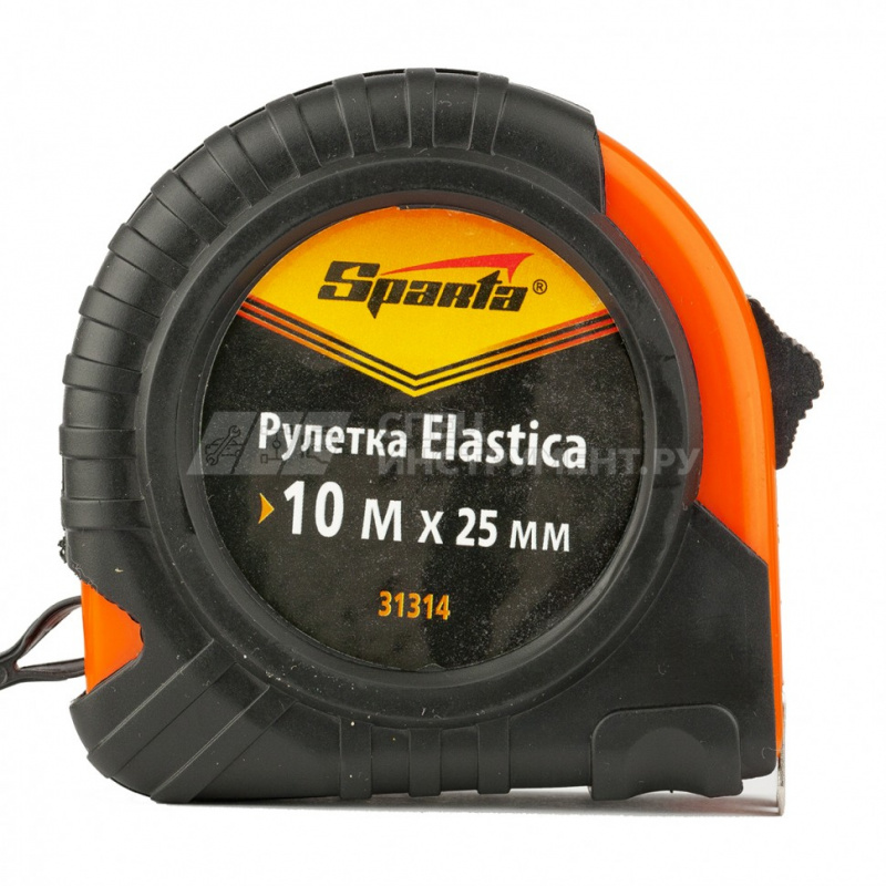 Рулетка Elastica, 10 м х 25 мм, обрезиненный корпус