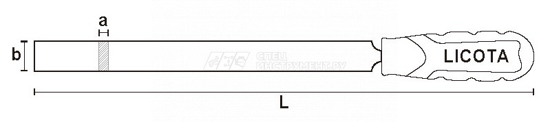 Напильник плоский личной №2, 250 мм, с рукояткой