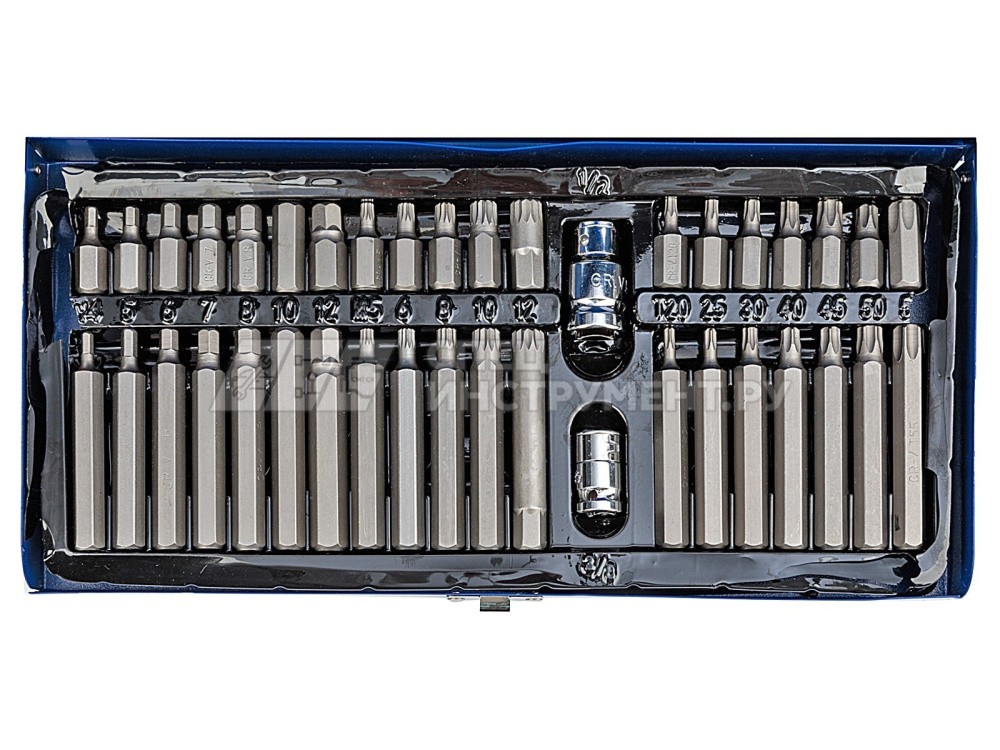 VR41002 Набор бит SPLINE, TORX, HEX 40пр.