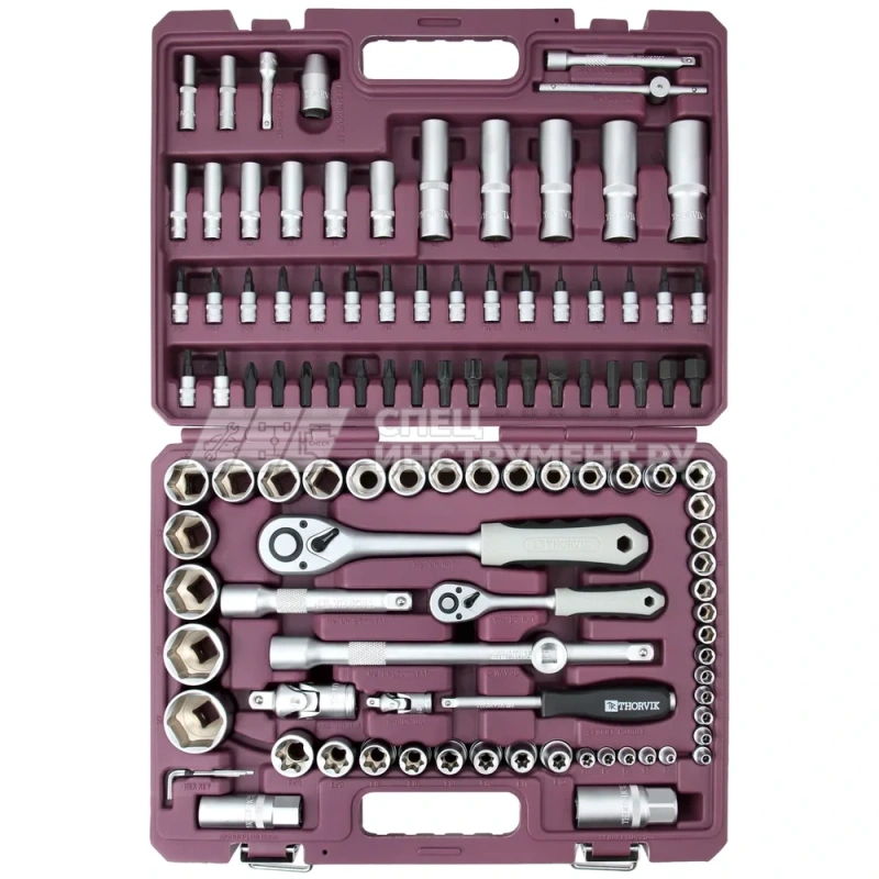 TS108 Набор инструмента универсальный 1/4", 1/2"DR, 108 предметов