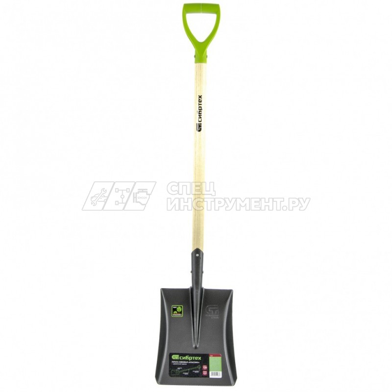 Лопата совковая, 250х295х1150 мм, деревянный лакированный черенок// Сибртех