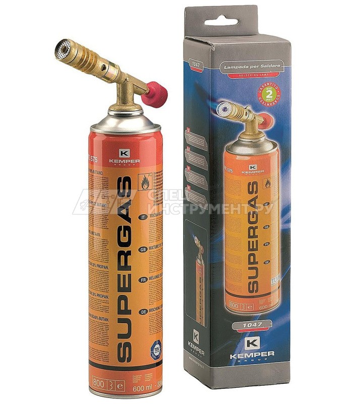 Лампа паяльная газовая  KEMPER  1047SC  + баллон Арт.575 SUPERGAS 600мл
