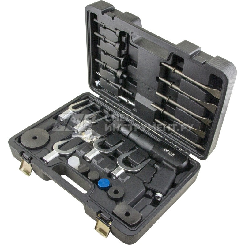 Пневмомолоток многофункциональный 25пр., (ход 10мм, 2100 ударов/мин, 6bar, NTP 1/4") в кейсе LG-94304 LIGE /1 NEW