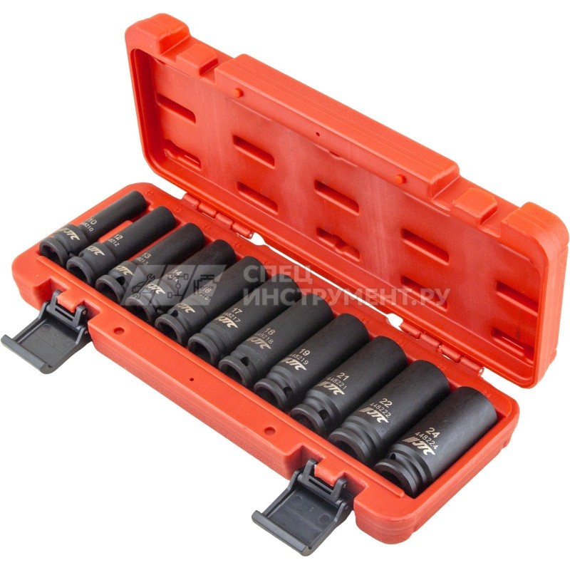 Набор головок торцевых глубоких ударных 6-гранных 1/2" 10-24мм 11пр.