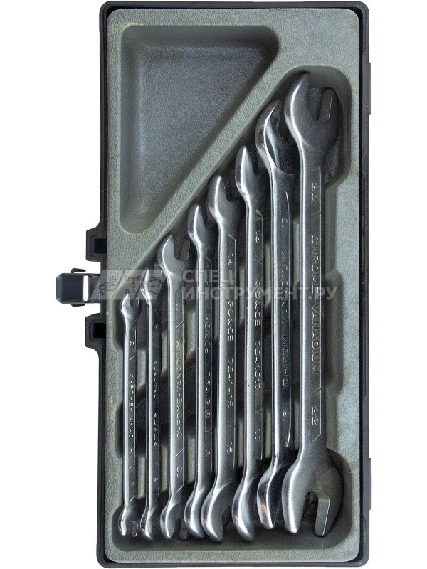 Набор ключей гаечных рожковых 6-22 мм, 8 пр.