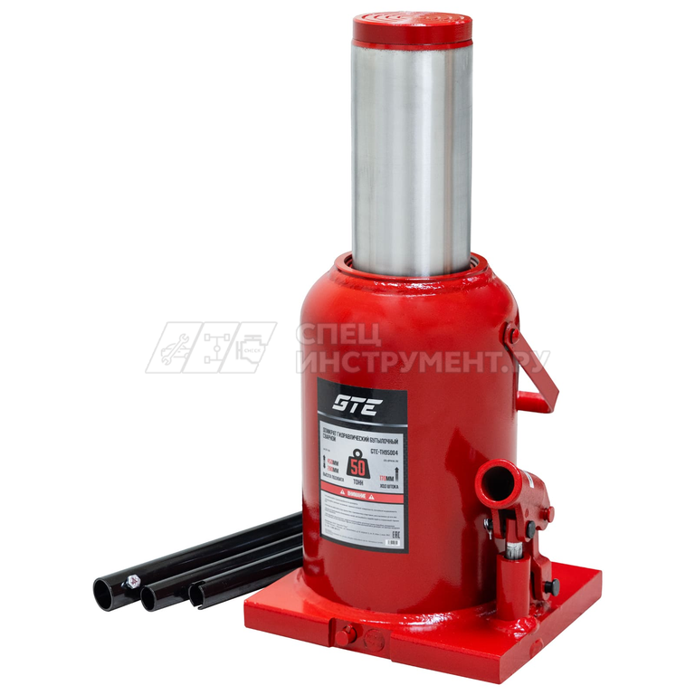 Домкрат гидравлический бутылочный 50т (h min-280мм, h max-450мм, ход штока-170мм) GTE /1/1