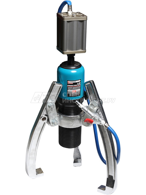 Съемник пневмогидравлический трехзахватный 20т(max захват-350мм, глубина захвата-205мм, ход штока70-