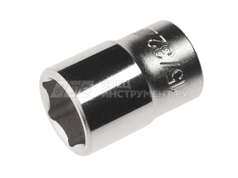 Головка торцевая 6-гранная 1/4" х 15/32", длина 25мм