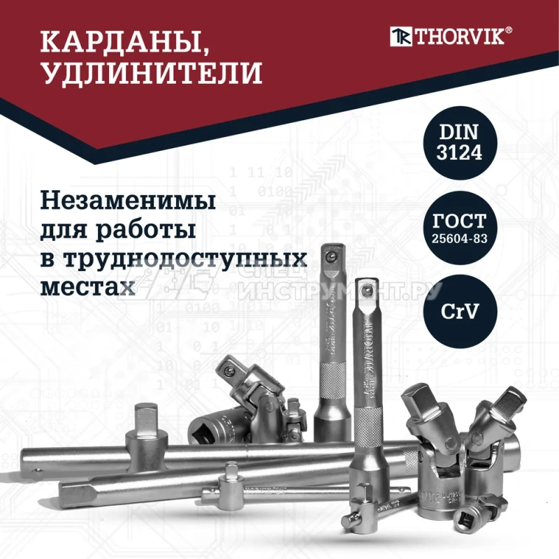 TS128 Набор инструмента универсальный 1/4", 1/2"DR, 128 предметов