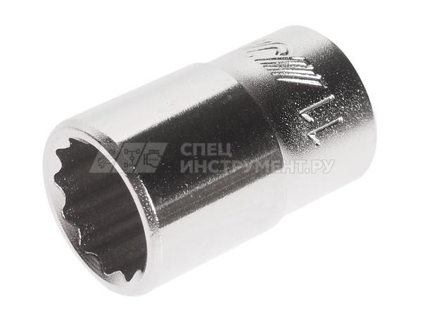 Головка торцевая 12-гранная 1/4" х 6мм, длина 25мм