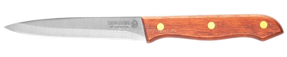 Нож LEGIONER "GERMANICA" универсальный, тип "Solo" с деревянной ручкой, нерж лезвие 110мм