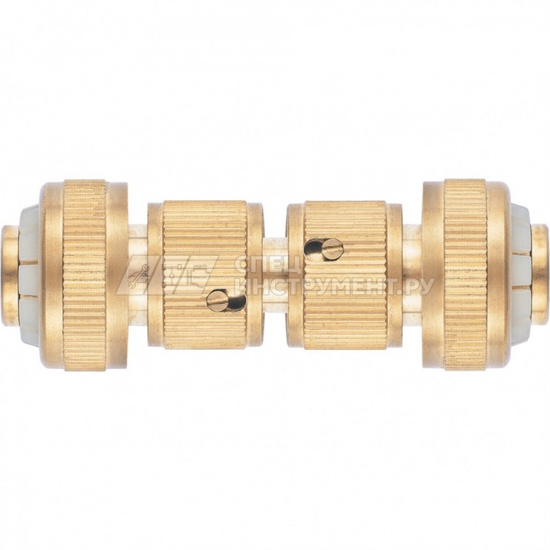 Набор для соединения шлангов 3/4", (переходник, 2 соединит.аквастоп), латунный