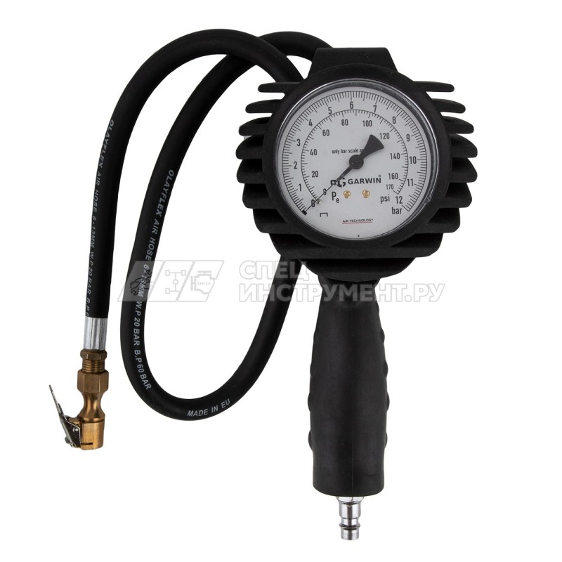 Пистолет для накачки шин с аналоговым манометром, 12 бар
