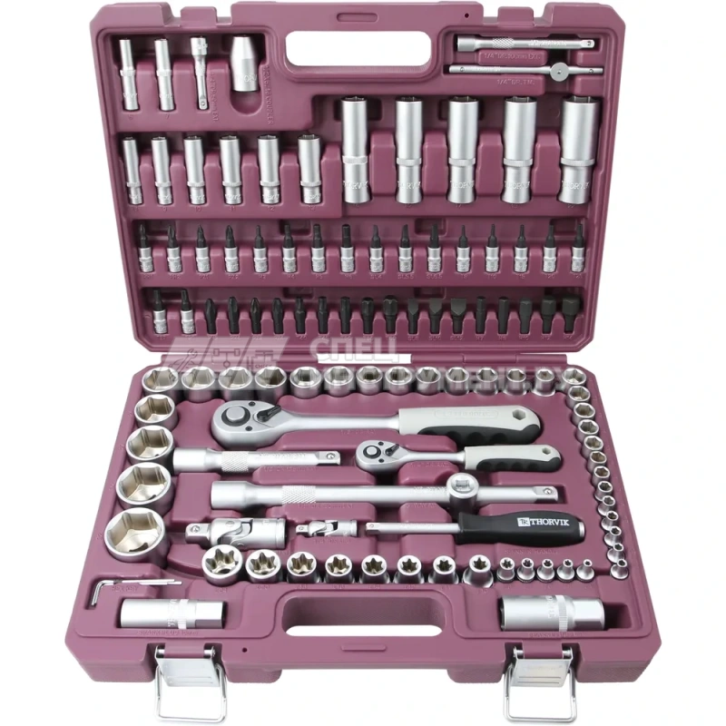 TS108 Набор инструмента универсальный 1/4", 1/2"DR, 108 предметов