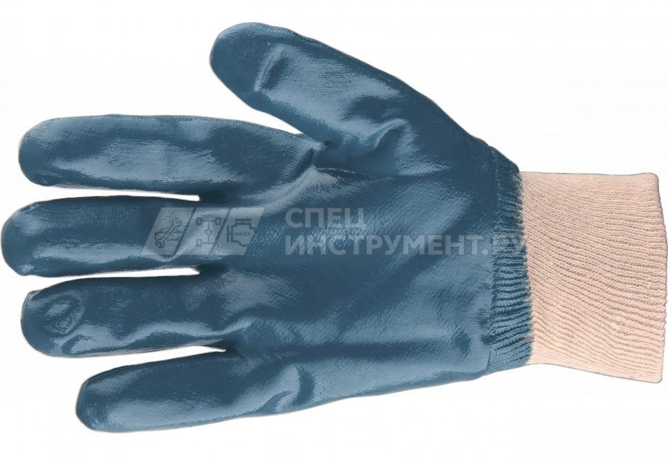Перчатки трикотажные с обливом из бутадиен-нитрильного каучука, манжет, M