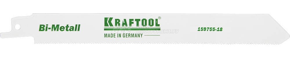 Полотно KRAFTOOL "INDUSTRIE QUALITAT", S1122EF, для эл/ножовки, Bi-Metall, по металлу, шаг 1,4мм, 180мм