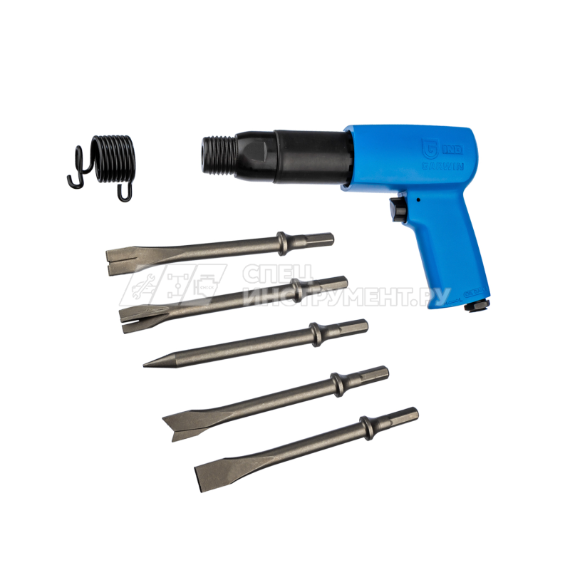 Молоток пневматический с 5-ю зубилами 235 мм Энерг. уд. 11 Дж, HEX (H10)